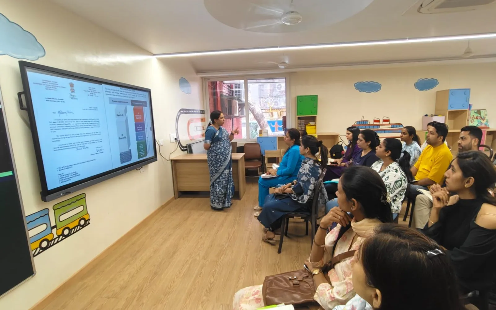 Parents attending an orientation session at Salwan Junior School
