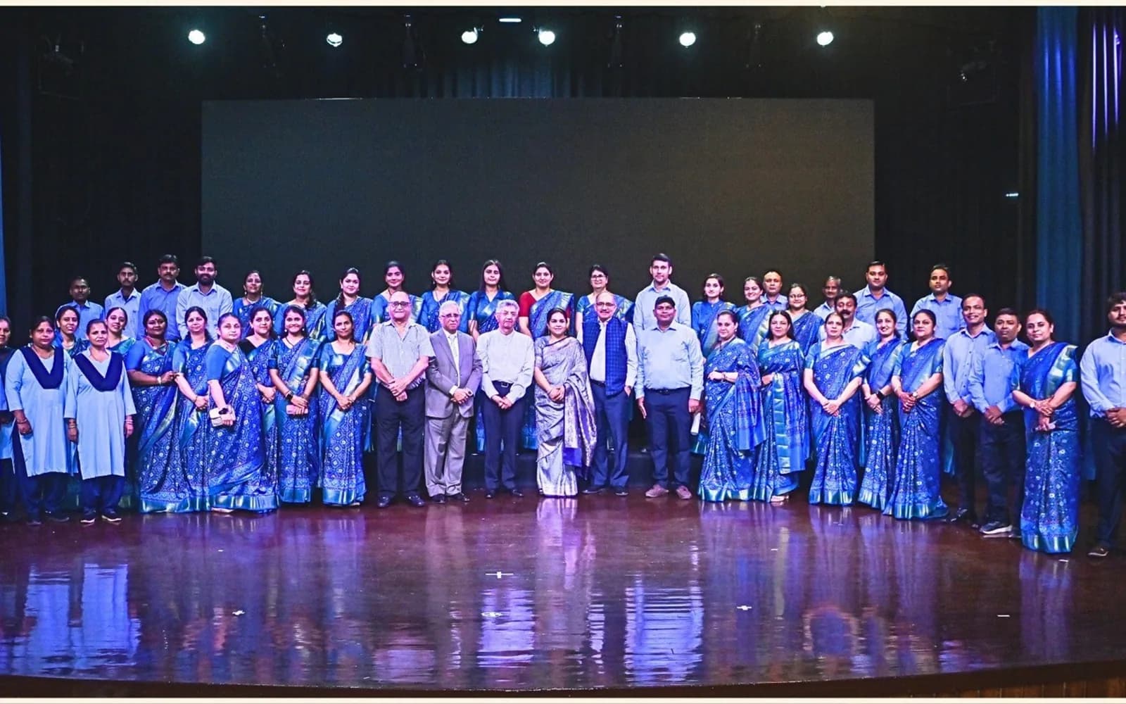 Salwan Junior School faculty together after a stage programme