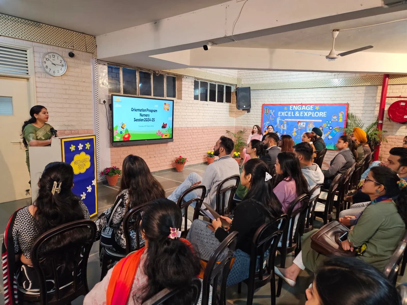 Parents attending an information session at Salwan Junior School